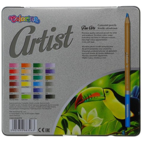 Kredki ołówkowe metalowe pudełko 24 kol. Colorino Kids (83263PTR)