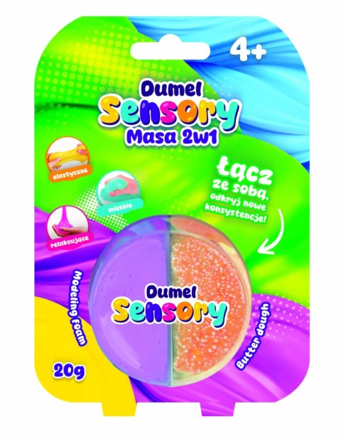 Masa plastyczna dla dzieci SENSORY MASA 2w1 mix Dumel (DD30624)