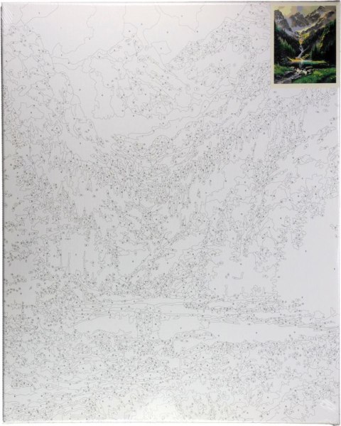 Zestaw kreatywny Malowanie po numerach 40x50cm Potok w górach Flamingo Line (fys2)