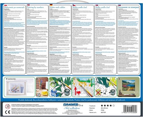 Zestaw kreatywny Malowanie po numerach 40x50cm Potok w górach Flamingo Line (fys2)