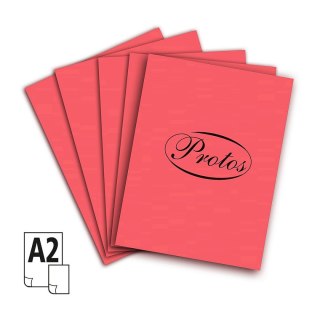 Brystol A2 czerwony jasny 160g 20k [mm:] 430x610 Protos