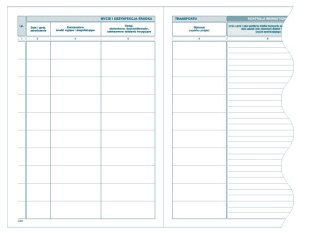 Druk offsetowy A5 Rejestr mycia i dezynfekcji komory ładunkowej środka transportu 16k. Michalczyk i Prokop (H-91-3)
