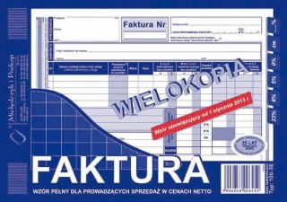 Druk samokopiujący A5 Faktura VAT netto pełna 80k. Michalczyk i Prokop (100-3E)