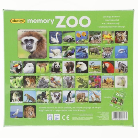Gra pamięciowa MEMORY ZOO memory Adamigo