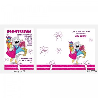 Kartka składana B6 Happy Urodzinowy dziecięcy Ev-corp (STKH-021)