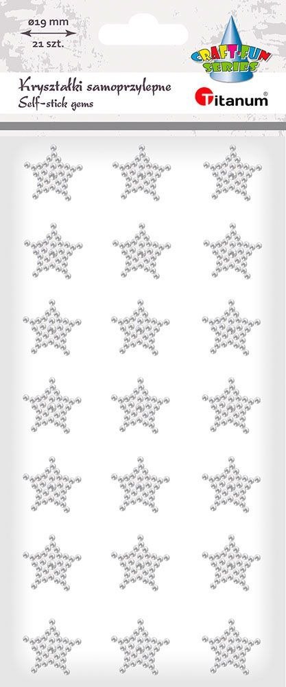 Kryształki Craft-Fun Series gwiazdki srebrne Titanum (24MH03107 (silver color))