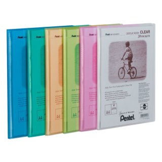 Teczka ofertowa Clear A4 kolor: niebieski 20 kieszeni Pentel
