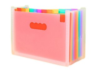 Teczka z przegródkami Teczka Organizer Na Dokumenty Kolorowe Zakładki Kieszenie A4 Lean (20218)