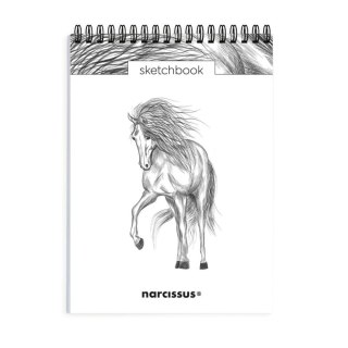 Blok artystyczny szkicownik koń A5 120g 60k Narcissus