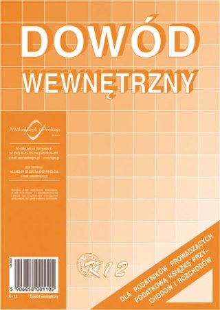 Druk offsetowy A5 Dowód wewnętrzny A5 40k. Michalczyk i Prokop (K-12)