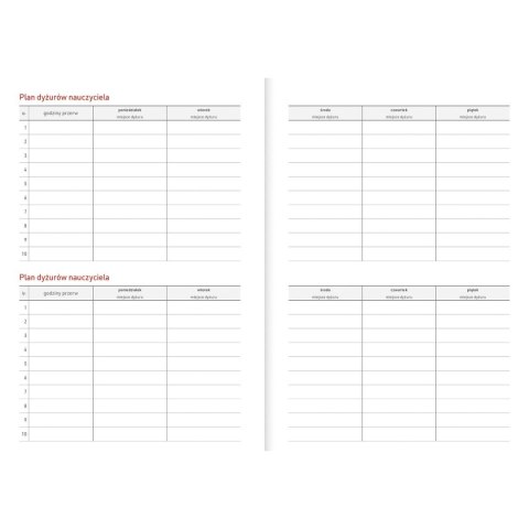 Kalendarz nauczyciela książkowy (terminarz) PCV KOTY bezbarwny B6 Wydawnictwo Wokół Nas (A5TN089B)