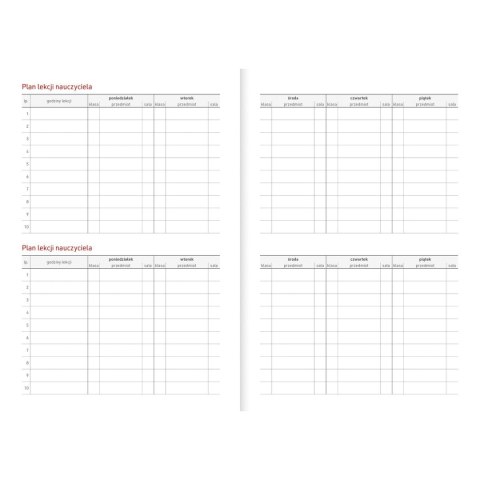 Kalendarz nauczyciela książkowy (terminarz) PCV ROWER bezbarwny A5 Wydawnictwo Wokół Nas (A5TN078B)