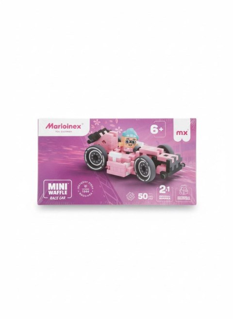 Klocki konstrukcyjne Mini Waffle 50el Cars: Pink Race Car Marioinex