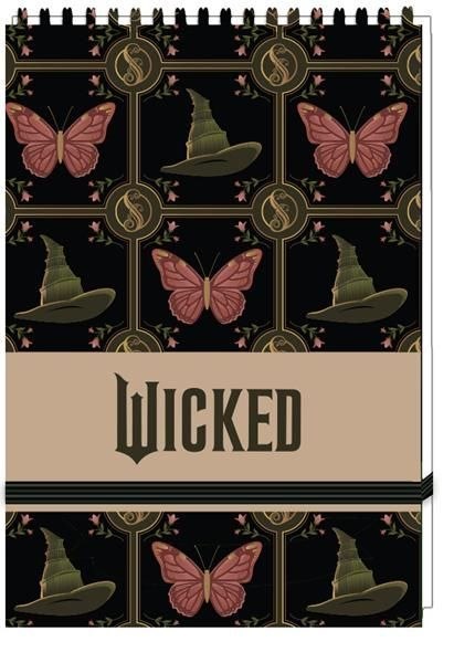 Kołozeszyt (kołonotatnik) A6 zamykany na gunkę WICKED 96k. krata (nd) (3249)
