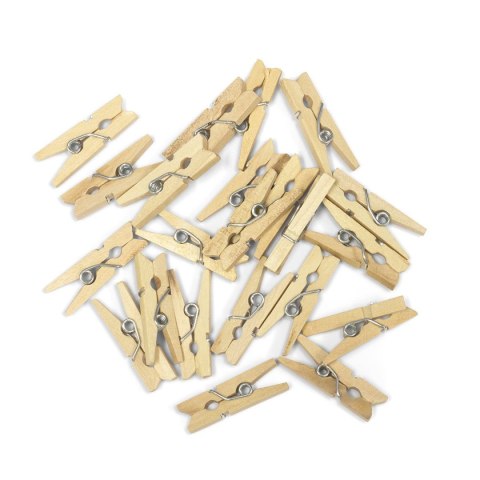 Ozdoba drewniana klamerki złote 25mm Galeria Papieru (253033)