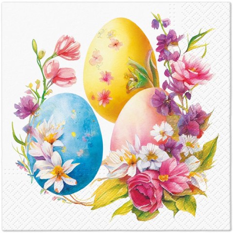 Serwetki Lunch WN Egg Bouquet mix nadruk bibuła [mm:] 330x330 Paw (SDL146700)