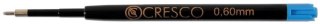 Wkład do długopisu wielkopojemny wkład niebieski 0,6mm Cresco (033252)