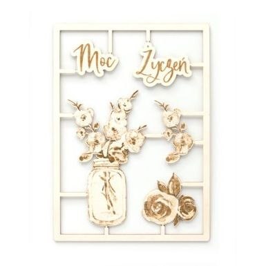 Ozdoba papierowa tekturki dekoracyjne z wazonem i kwiatami Galeria Papieru (253060)