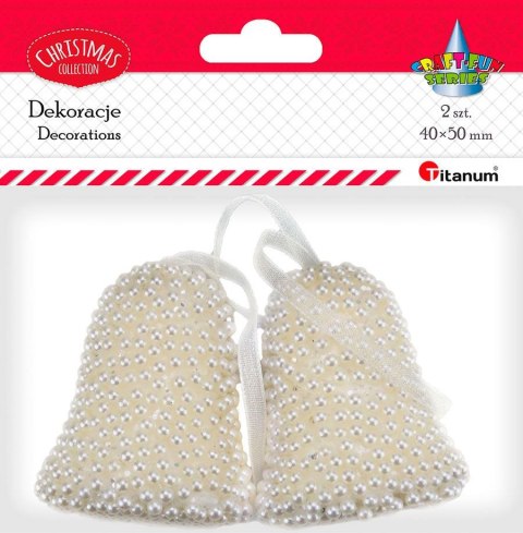 Dekoracja na choinkę Craft-Fun Series Dzwonki białe Titanum (23BR1225-5)