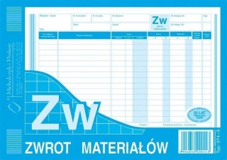 Druk samokopiujący A5 ZW zwrot materiałów 80k. Michalczyk i Prokop (374-3)