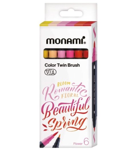Flamaster Flower dwustronny wodny z pędzelkami 2053009506 6 kol. Monami (170-2783)