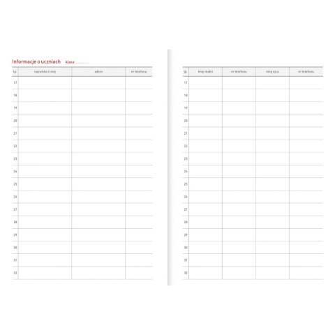 Kalendarz nauczyciela książkowy (terminarz) PCV ROWER bezbarwny B6 Wydawnictwo Wokół Nas (A5TN089B)