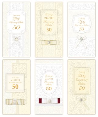 Kartka składana DL Rocznica ślubu Merigraf (5902221807886)