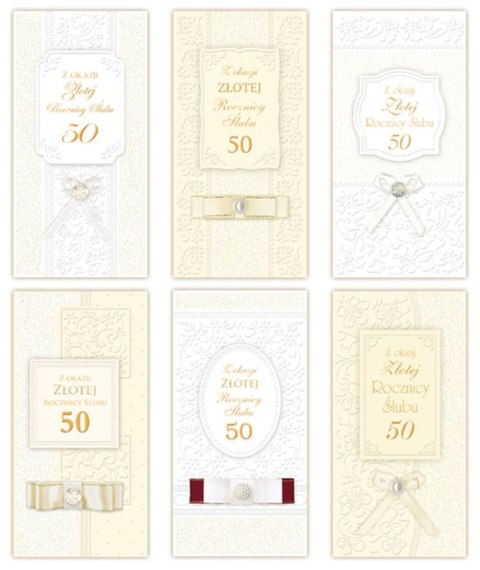 Kartka składana DL Rocznica ślubu Merigraf (5902221807886)