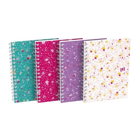 Kołozeszyt (kołonotatnik) A6 Floral 50k. 90g krata Oxford (400094826)