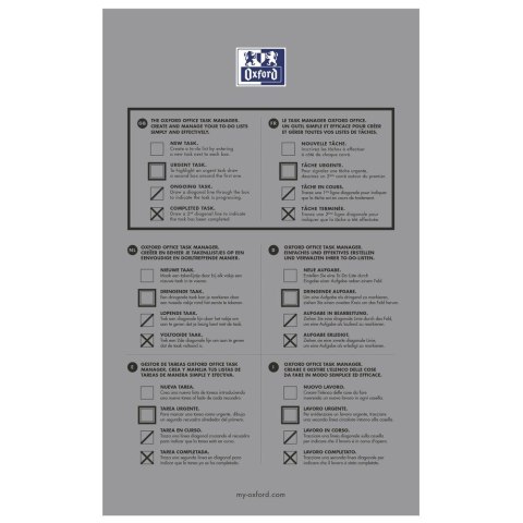 Kołozeszyt (kołonotatnik) A5 Task Manager 70k. 90g specjalna Oxford (400055727)