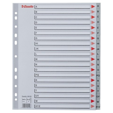 Przekładka alfabetyczna A4 szara 20k A-Z Esselte (100129)