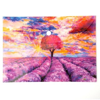 Teczka plastikowa na zatrzask Lavenda Vista A5 mix 28 mic. Narcissus