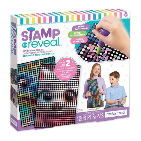 Zestaw kreatywny dla dzieci MAKE IT REAL Zestaw do kropkowania po numerach Kotek i Dinozaur Orbico Sp. Z O.o. (1472)