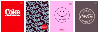 Zeszyt A5 HYBRID COCA COLA 60k. 70g krata Interdruk