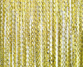 Dekoracja Spirale-srebrne gwiazdki, złota, 100x200 cm Godan (SH-KSGZ)