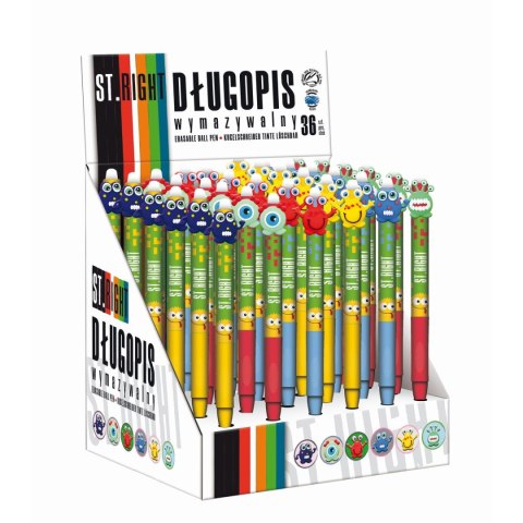 Długopis St.Right wymazywalny 36 szt displ Bambino (5903235657948)