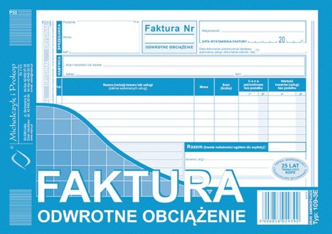 Druk offsetowy A5 faktura 80k. Michalczyk i Prokop (109-3E)