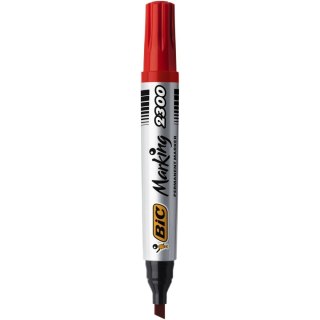 Marker permanentny Marking 2300 wkład czerwony 3,7-5,5mm ścięta końcówka Bic (8209243)