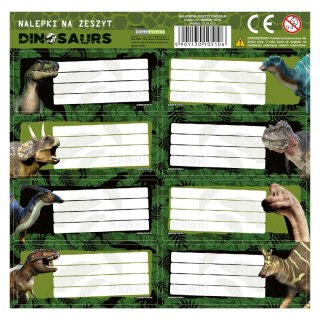 Naklejka na zeszyt Dinozaur [mm:] 160x160 Derform (NNZDN19)