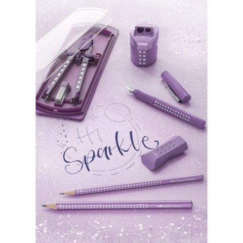 Ołówek Jumbo Sparkle metallic fioletowy B Faber Castell (111663 FC)