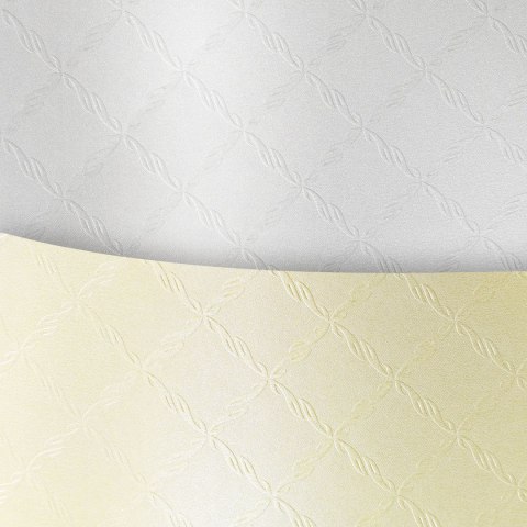 Papier ozdobny (wizytówkowy) A4 chic diamentowa biel biały 220g Galeria Papieru (204501)