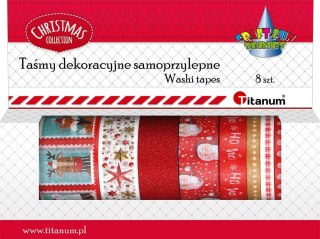 Taśma ozdobna Craft-Fun Series XMAS Washi tape mix Titanum (23RL0103-3)