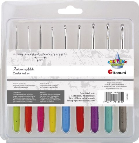 Zestaw do szydełkowania Craft-Fun Series ZESTAW SZYDEŁEK Titanum (23WBY0901)