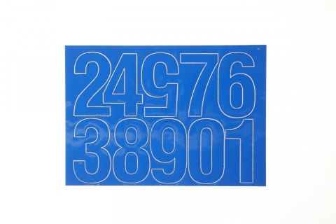 Cyfry samoprzylepne niebieskie Farro