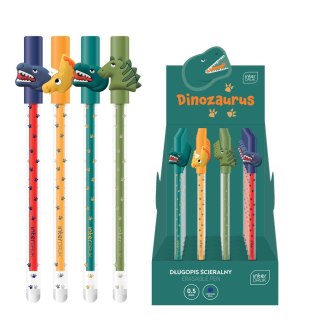 Długopis wymazywalny Dinozaurus na skuwkę z figurką 5902277331847 wkład niebieski 0,5mm Interkobo