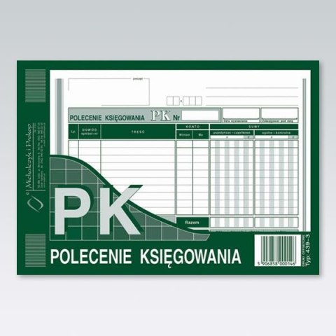 Druk offsetowy A5 Polecenie księgowania A5 80k. Michalczyk i Prokop (439-3)