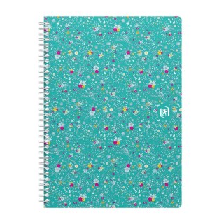 Kołozeszyt (kołonotatnik) B5 Floral 120k. 90g krata/tagi Oxford (400094955)