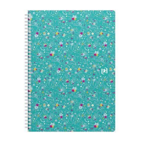 Kołozeszyt (kołonotatnik) B5 Floral 120k. 90g krata/tagi Oxford (400094955)