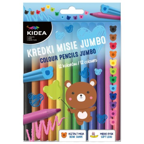 Kredki ołówkowe 12 kol. Kidea (KMJ12KKA)