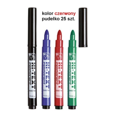 Marker permanentny wkład czerwony 6,0mm okrągła końcówka Fibracolor